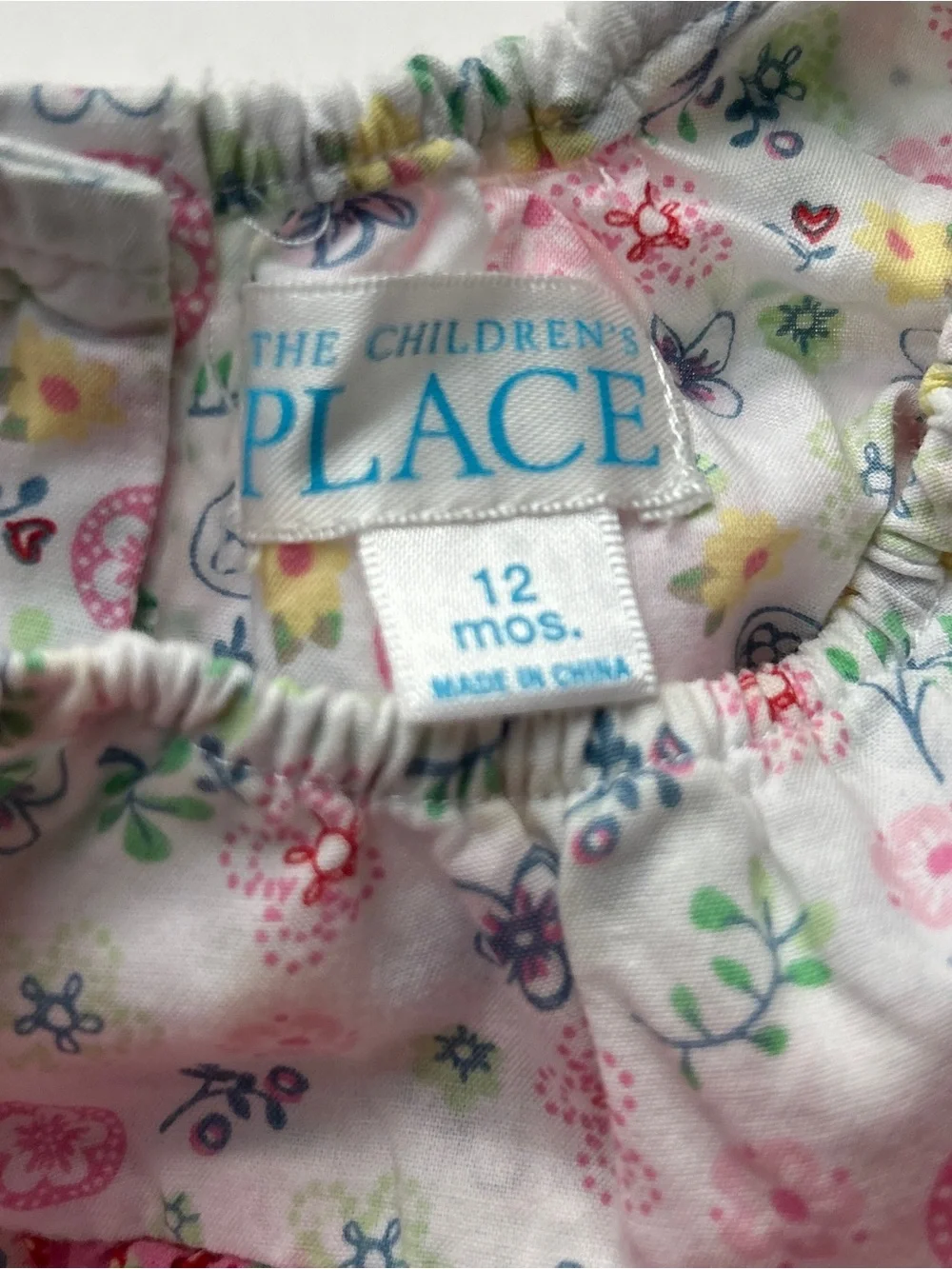 Vintage Y2K 90s 00s TCP The Children's Place Tiered Floral Sundress Pink Calico - Picture 4 of 5